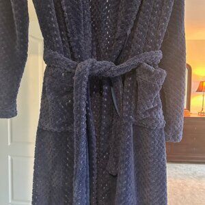 Sleepyheads Plush Navy Robe Women’s M Soft Fleece Tie Waist
